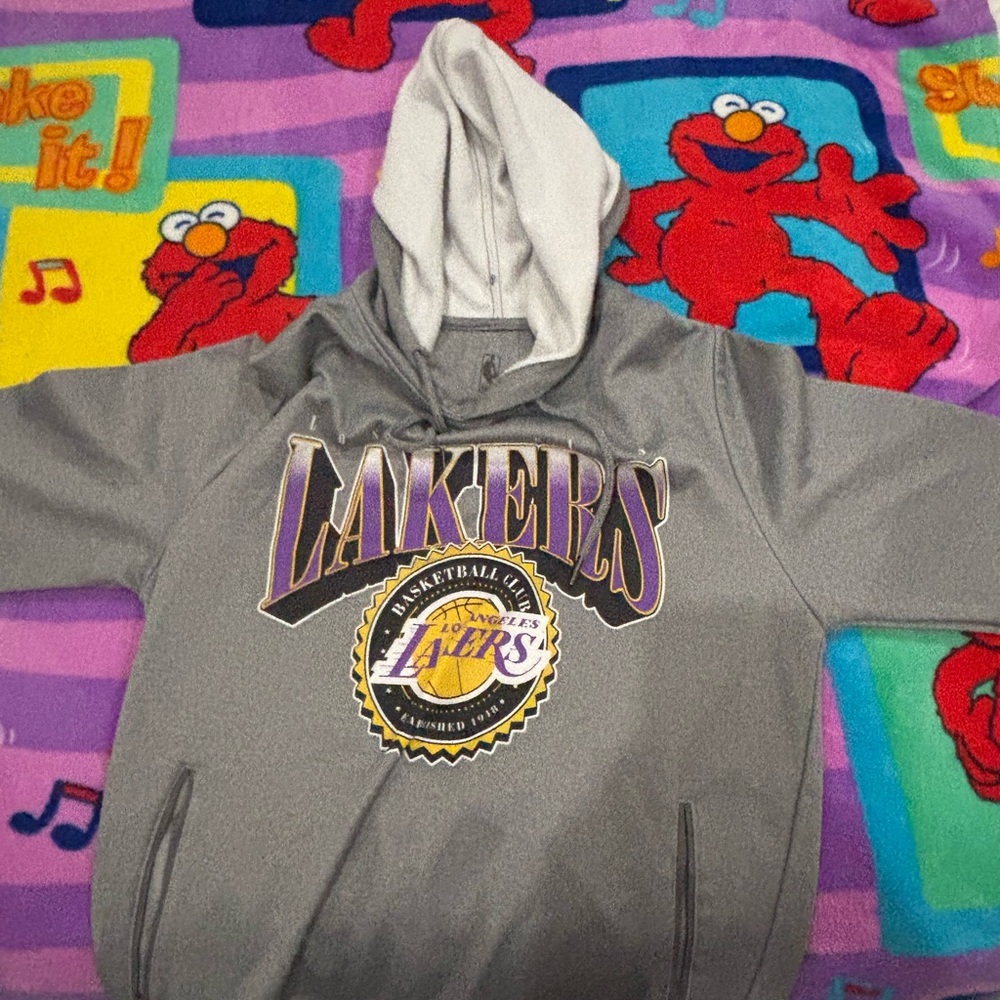 Lakers adult small Gray Hoodie